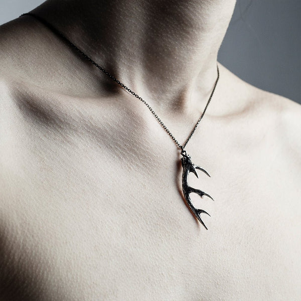 Antler Pendant Screw Lock Necklace