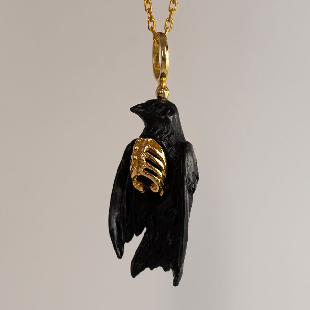 Avis Aeterna Pendant Black - Eternal Bird Gothic Jewelry | Macabre