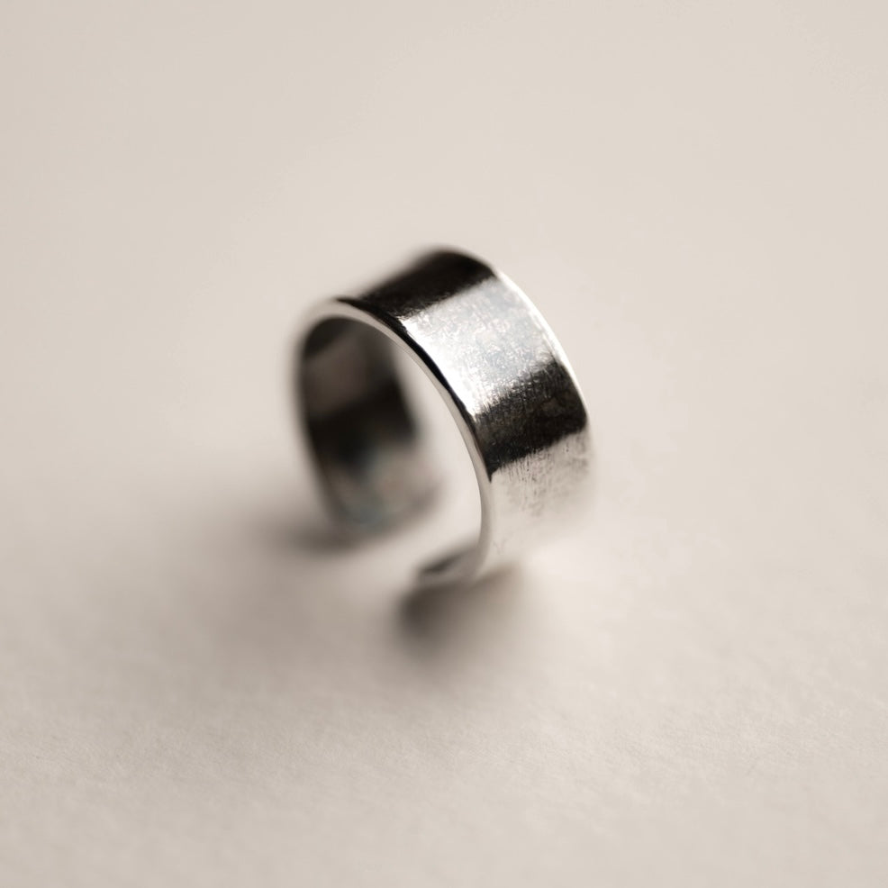 Silver Mirror ear cuff