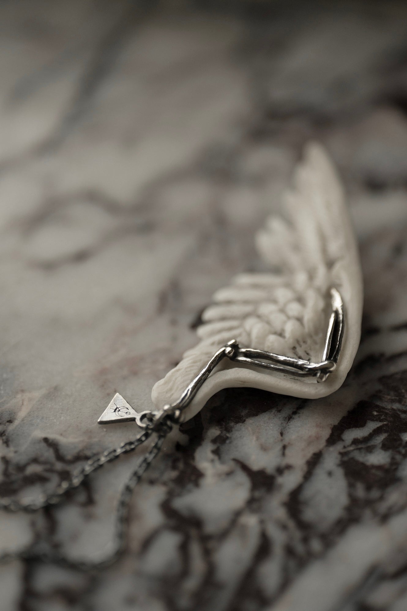 Marble Wing Pendant