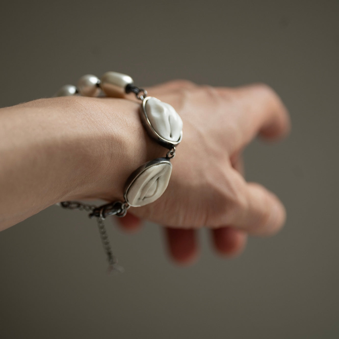 Marble Fragments Pearl bracelet