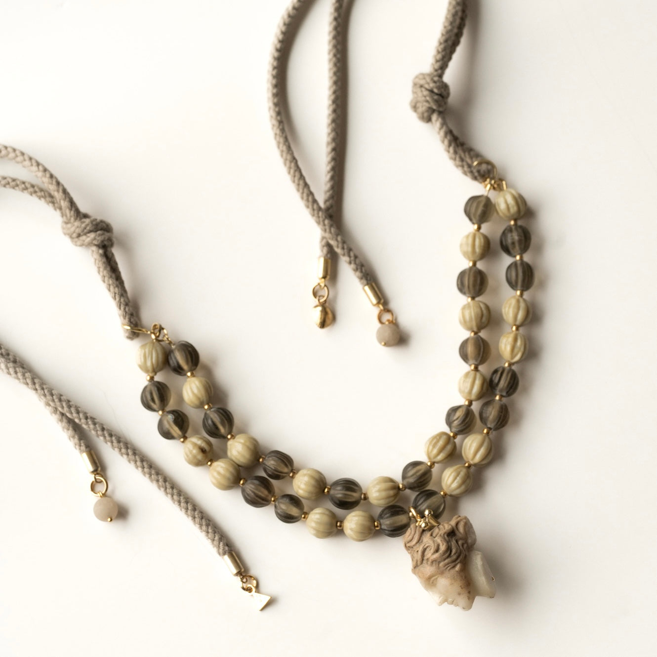 Beaded Aphrodite necklace by Macabre Gadgets  - general view on a white background