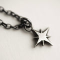 Asteria Silver Star pendant close-up of the tiny star