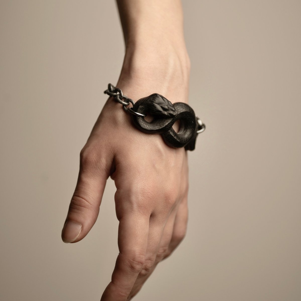 Black Snake bracelet Snake Bangle Gothic Snake Bracelet