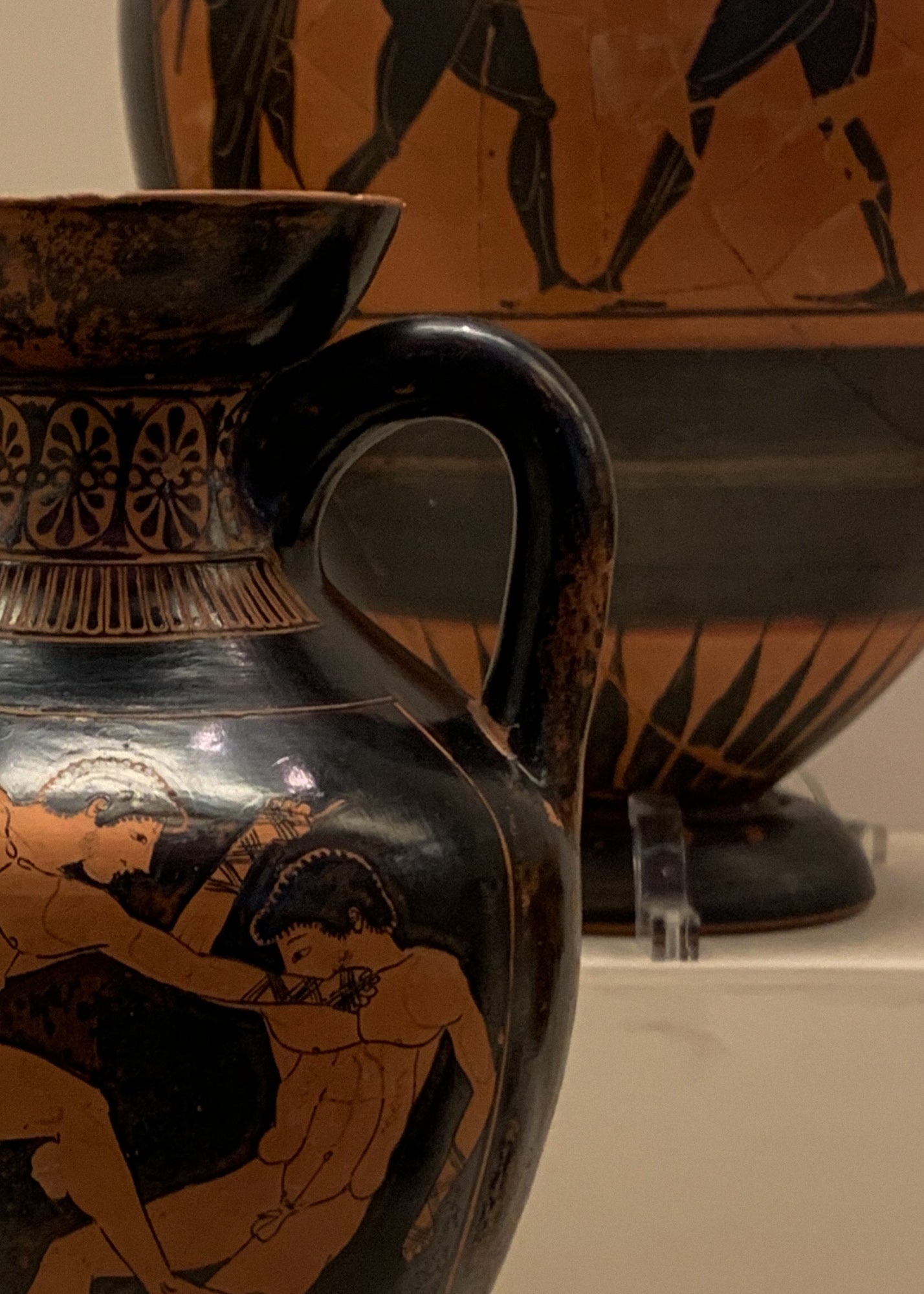 Ancient Greek pottery on display at the Museo di Scultura Antica Giovanni Barracco, Rome