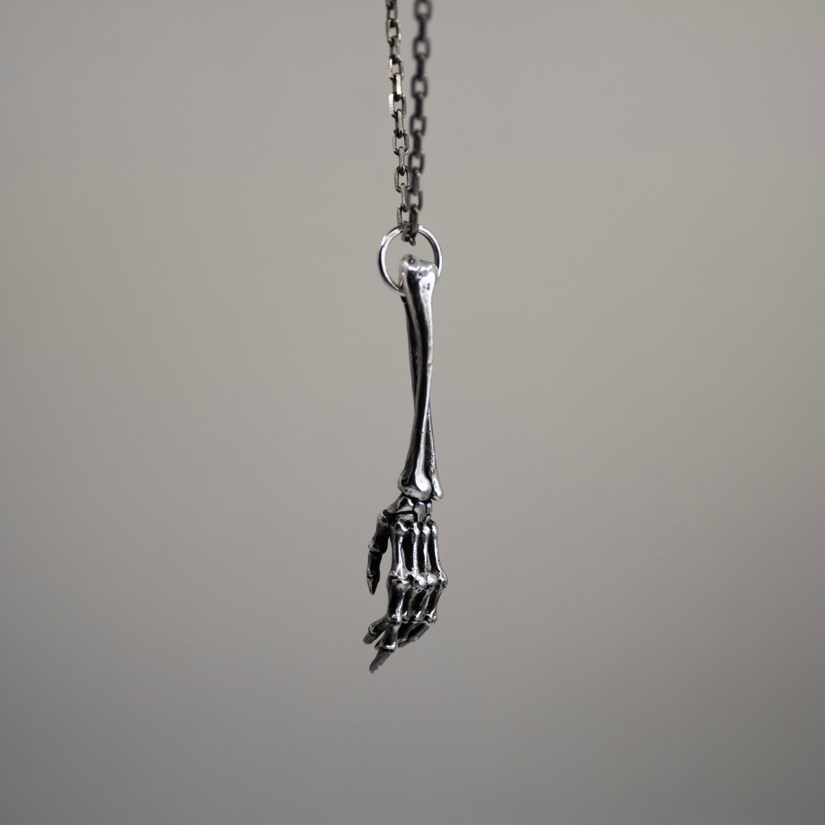 Silver Skeleton Hand Pendant Anatomical Sterling Silver Jewelry