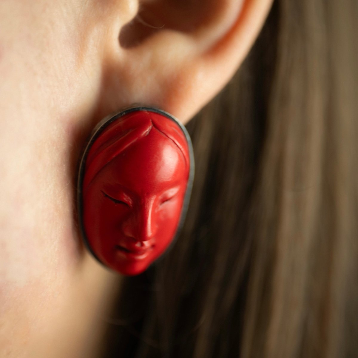 Mask earrings - Macabre Gadgets