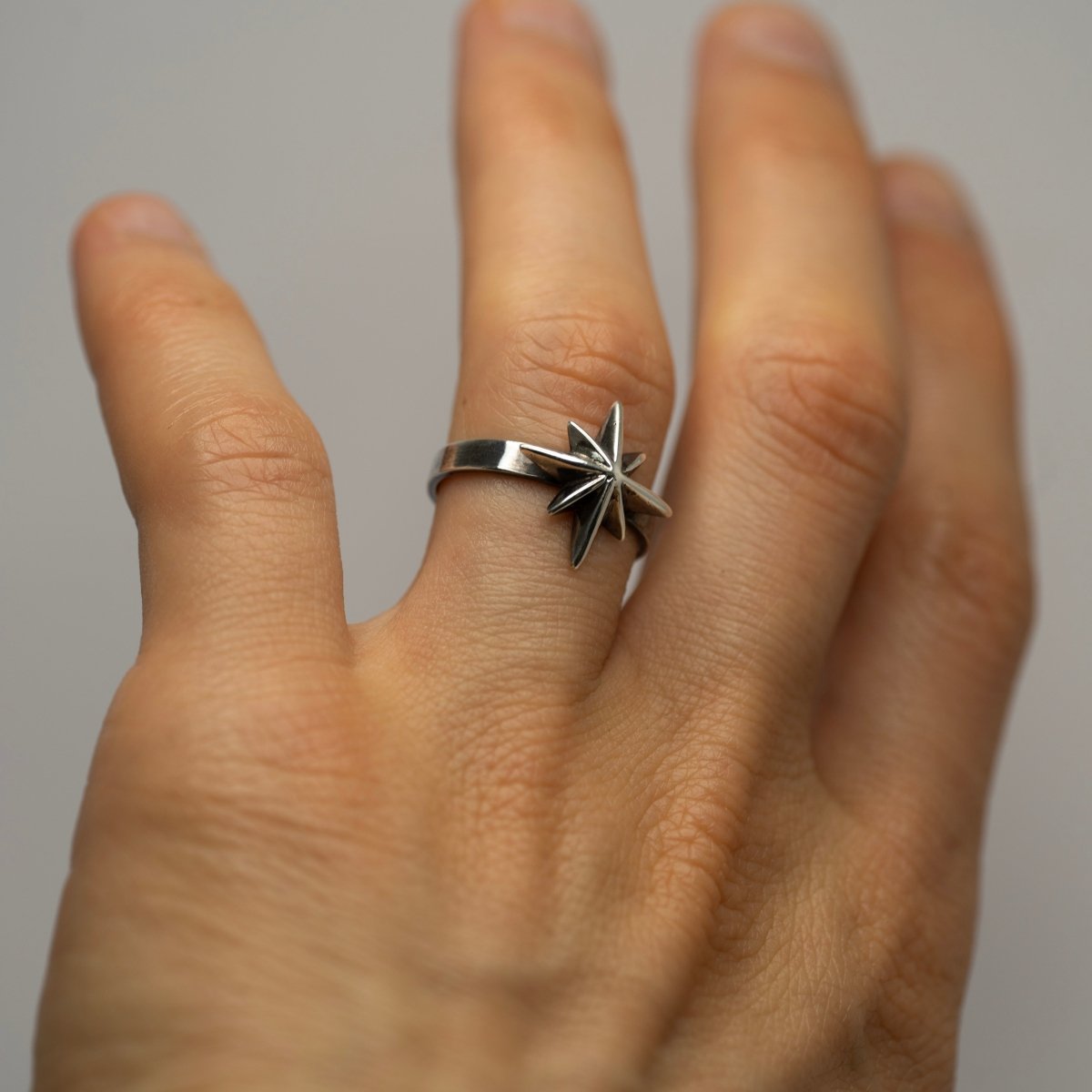 Star Ring - Sterling Silver 925 Celestial Ring - Star Inspired