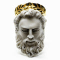Zeus ring - clear picture of a mythology inspired ring against white background