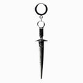Sword earring by Macabre Gadgets - sterling silver miniature of a medieval sword on a white background
