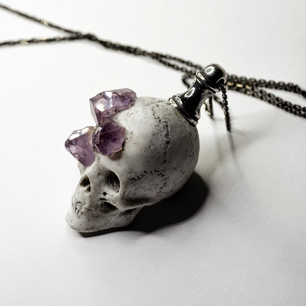 Roni Blanshay Crystal Encrusted Crystal Skull Necklace | CHURCHILL in  FAIRWAY