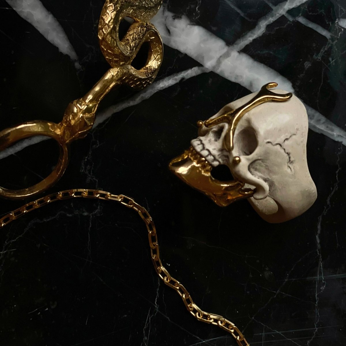 ANCIENT SKULL RING - Macabre Gadgets Store
