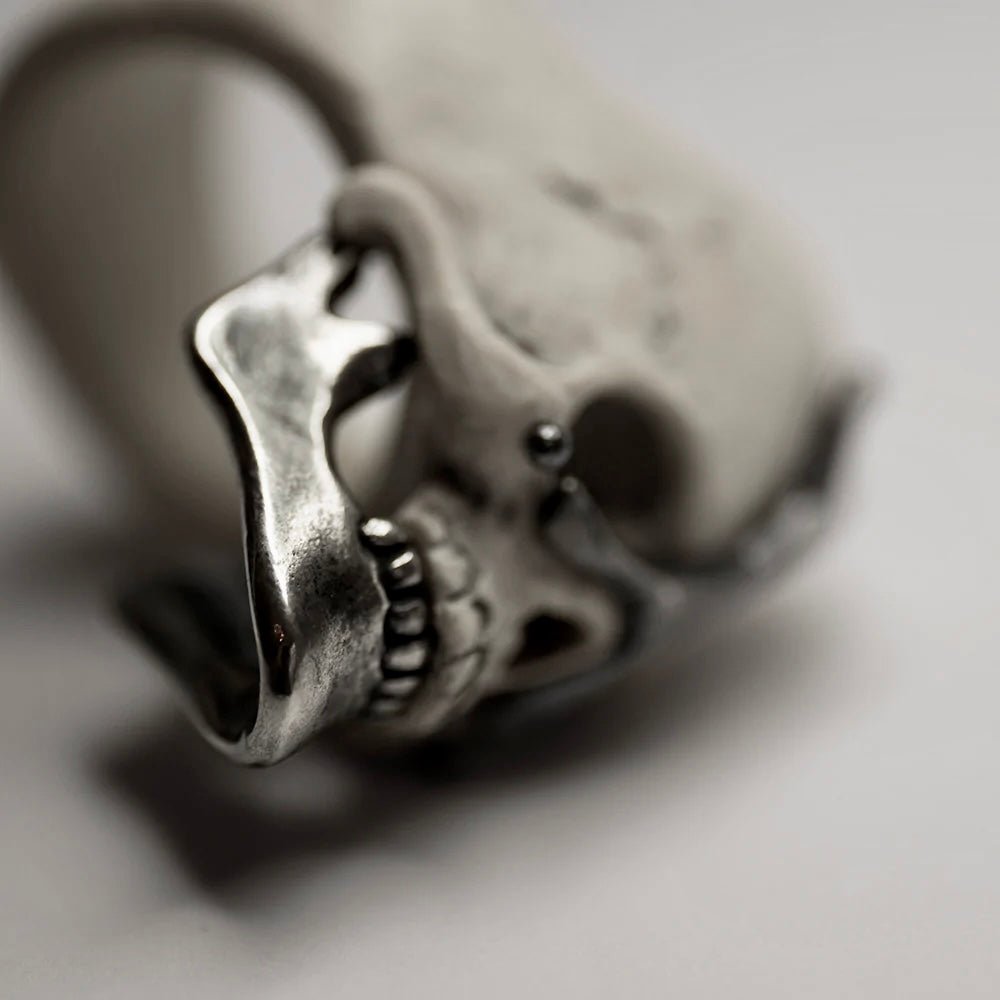 R35 Large 20mm Classic Skull Ring – Santa Fe Silverworks by Gregory Segura