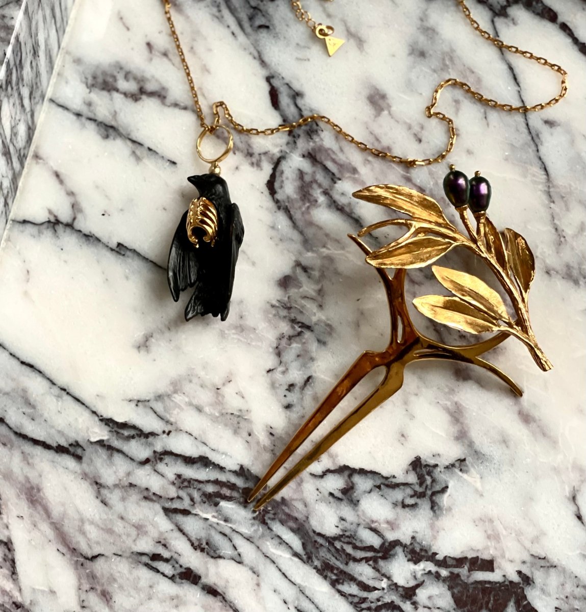 Avis Aeterna Pendant Black - Eternal Bird Gothic Jewelry | Macabre