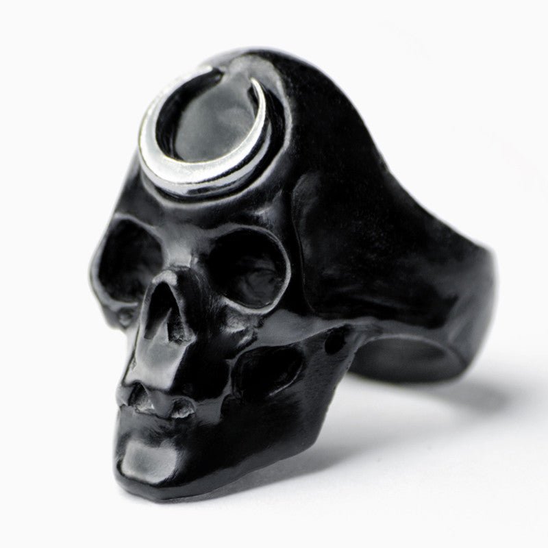BLACK LUNA RING - final sale - Macabre Gadgets Store
