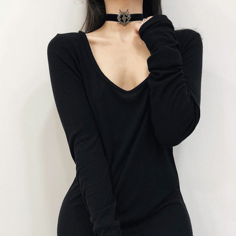 BLACK LYRE CHOKER - Macabre Gadgets Store