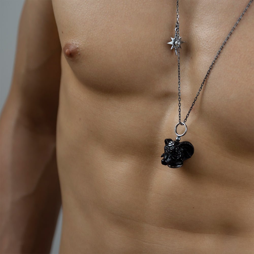 BLACK RAM PENDANT - Macabre Gadgets Store