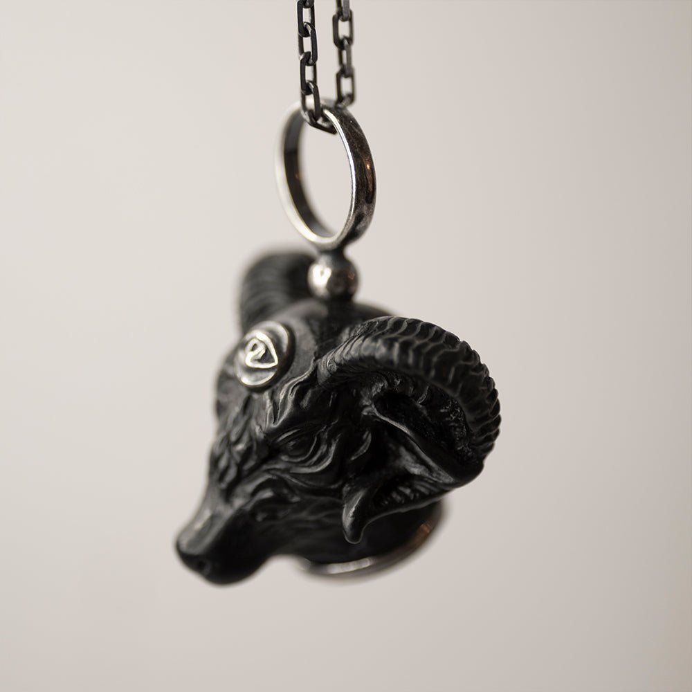 BLACK RAM PENDANT - Macabre Gadgets Store