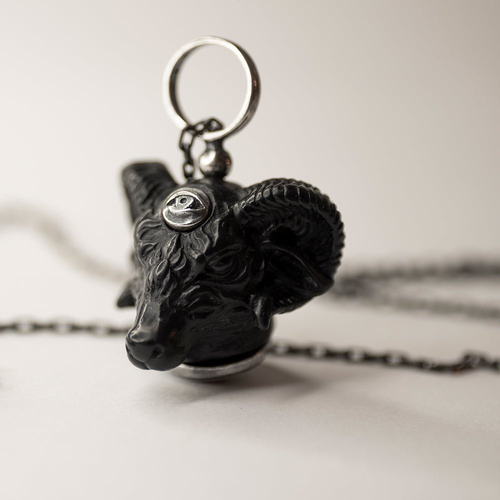 BLACK RAM PENDANT - Macabre Gadgets Store