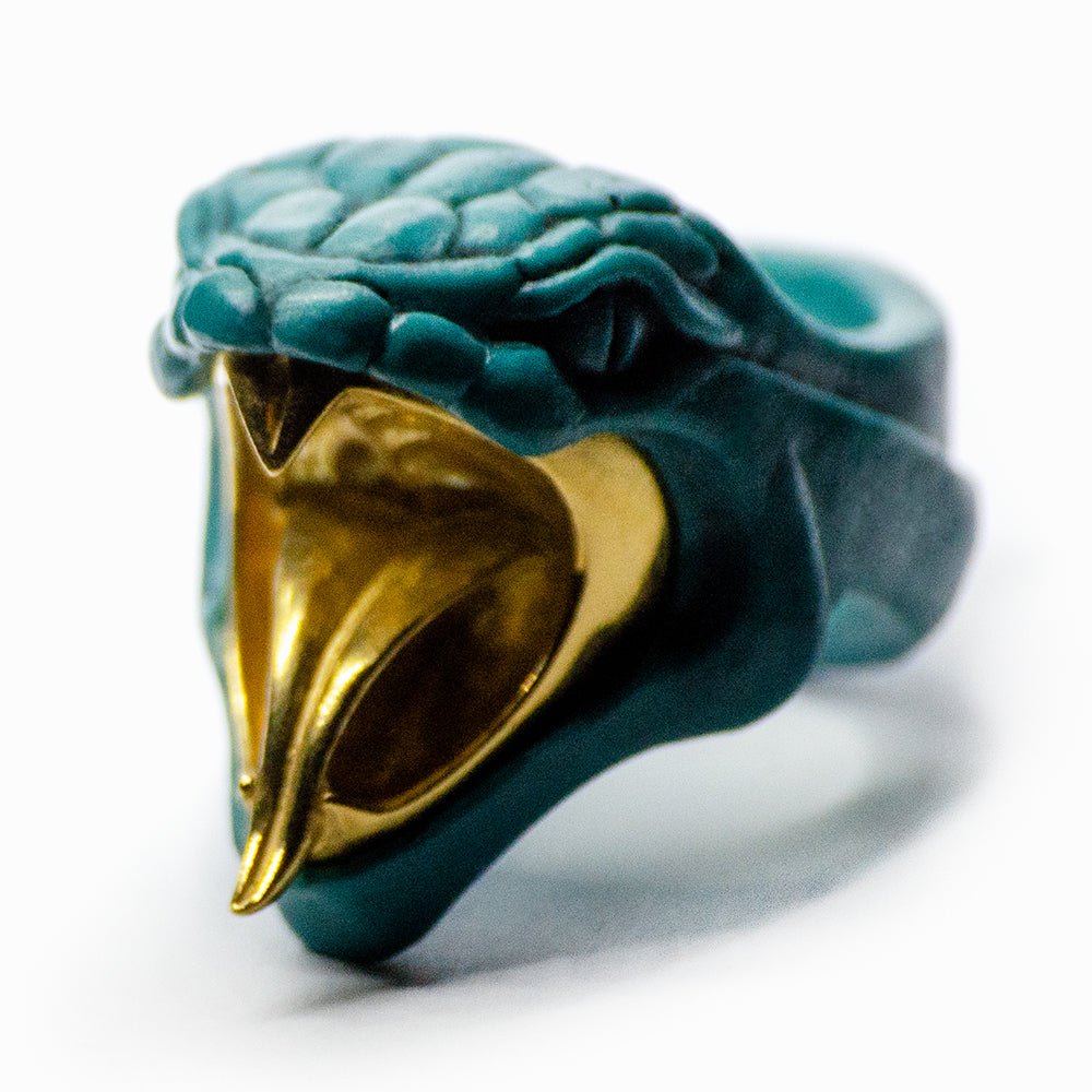 BLUE SNAKE RING - final sale - Macabre Gadgets Store