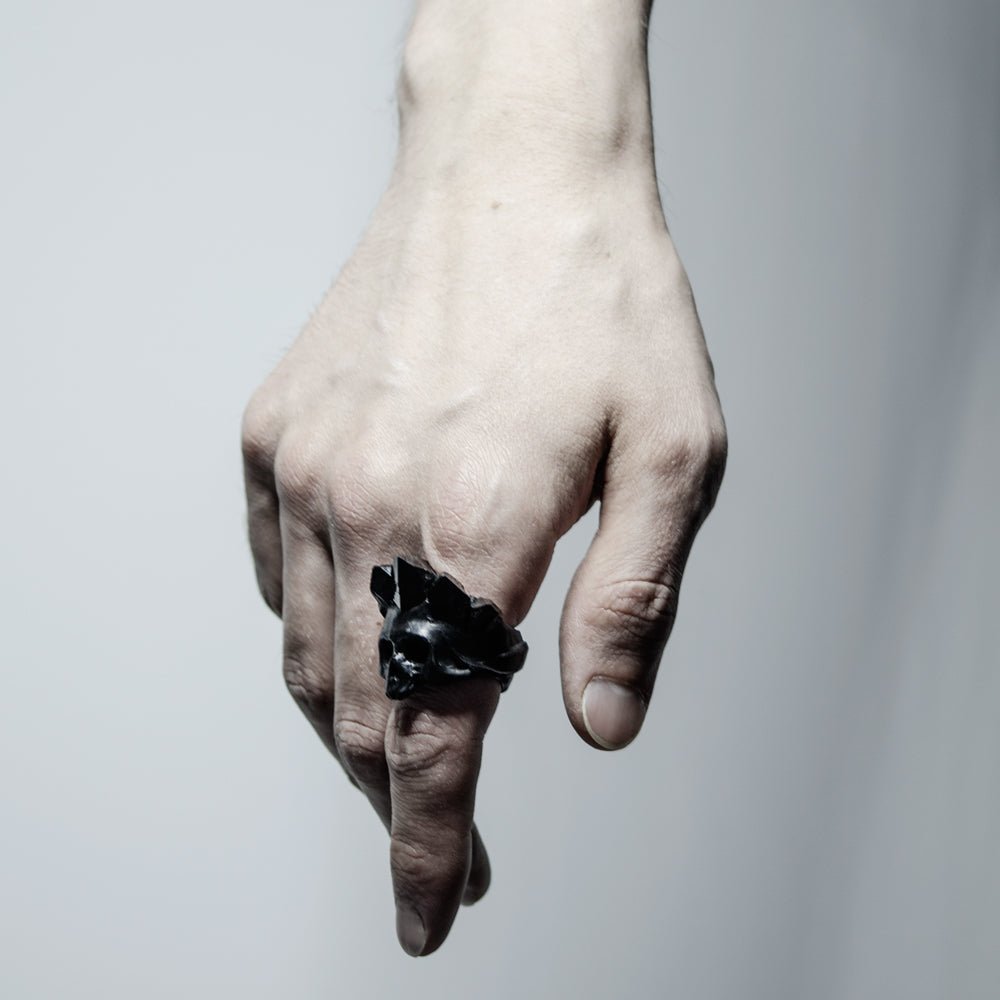 Crystal Crown ring - Gothic Skull ring – Macabre Gadgets Crystal Crown ring - Gothic Skull ring – Macabre Gadgets