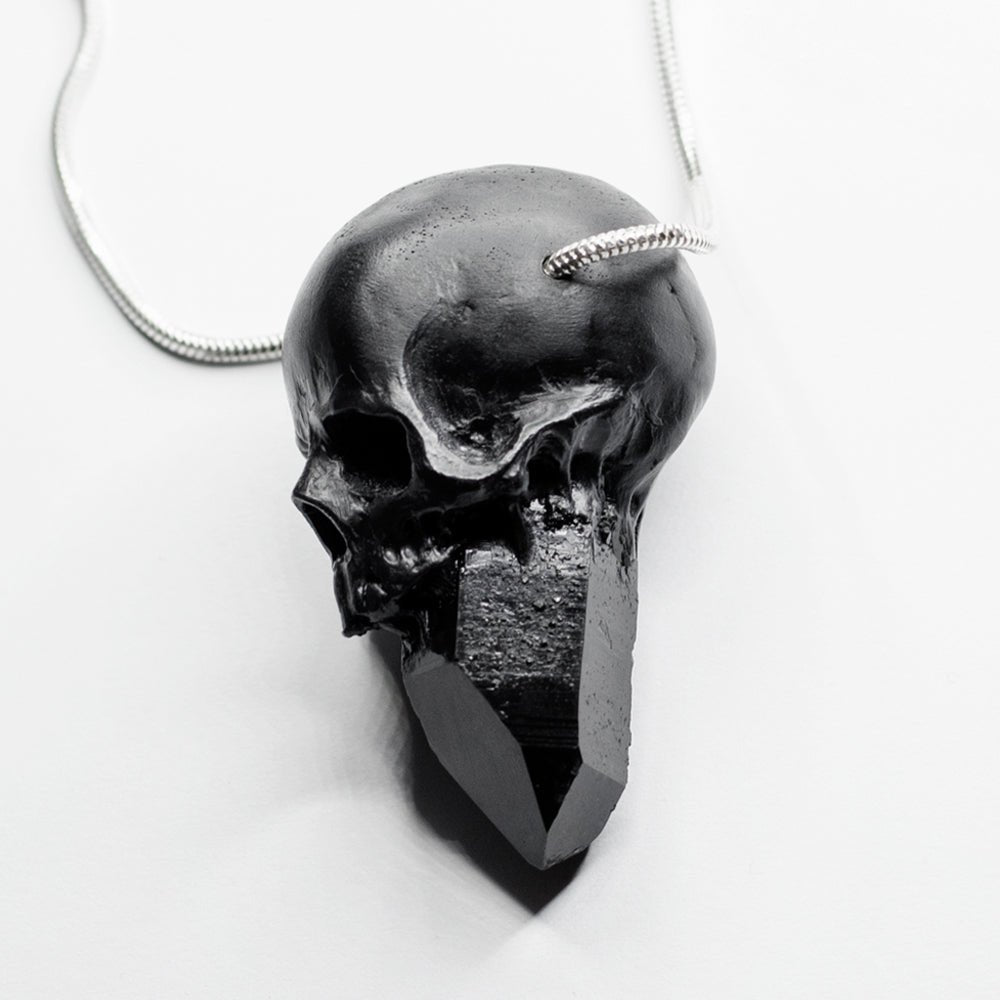 crystal skull pendant large