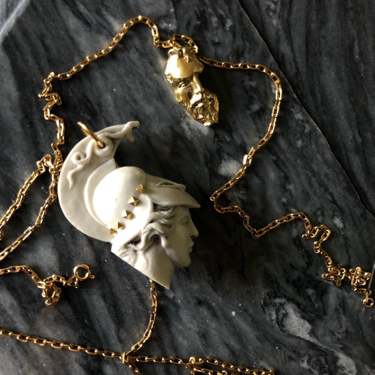 Zeus Fragment Pendant - Handmade Greek Sculpture jewelry | Silver