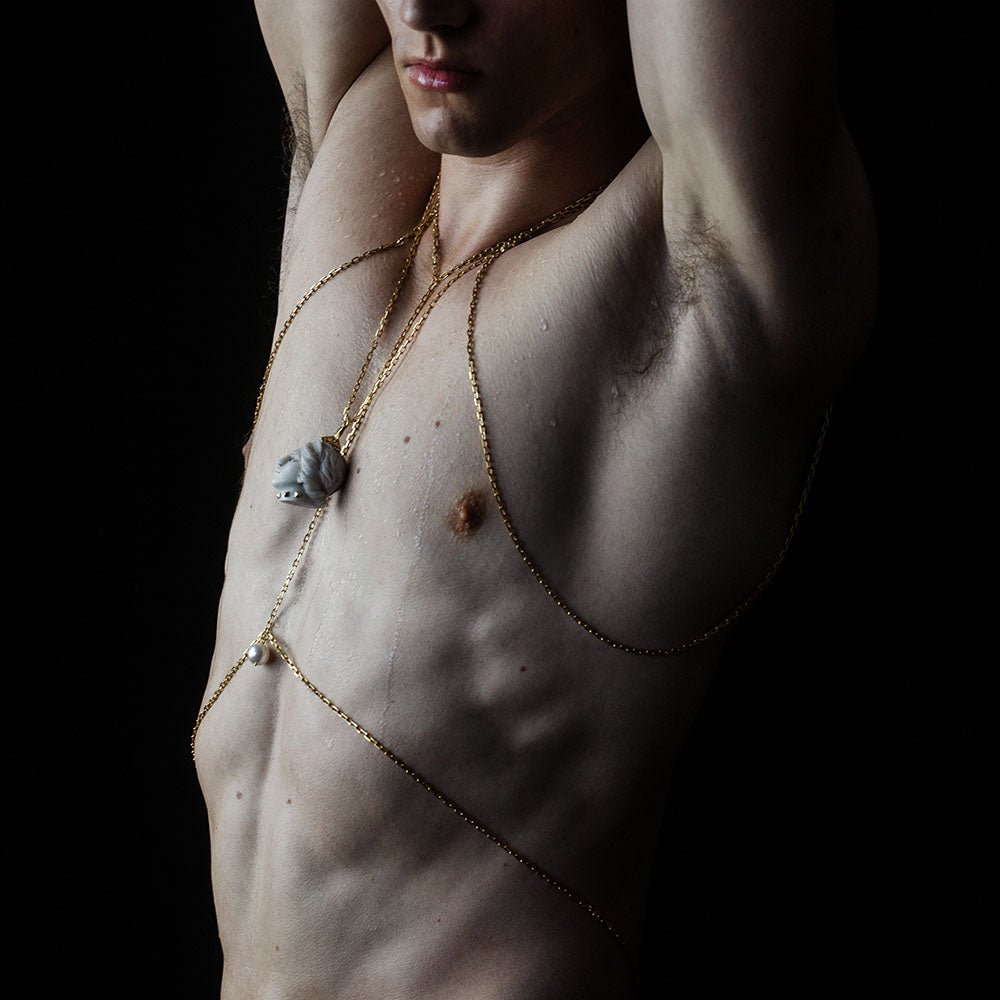 Bra Chain Body Jewelry, Sex Body Chain, Alloy Bar Necklace