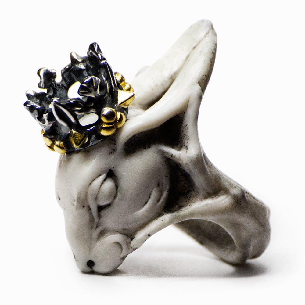 HARE RING - WHITE - final sale - Macabre Gadgets Store