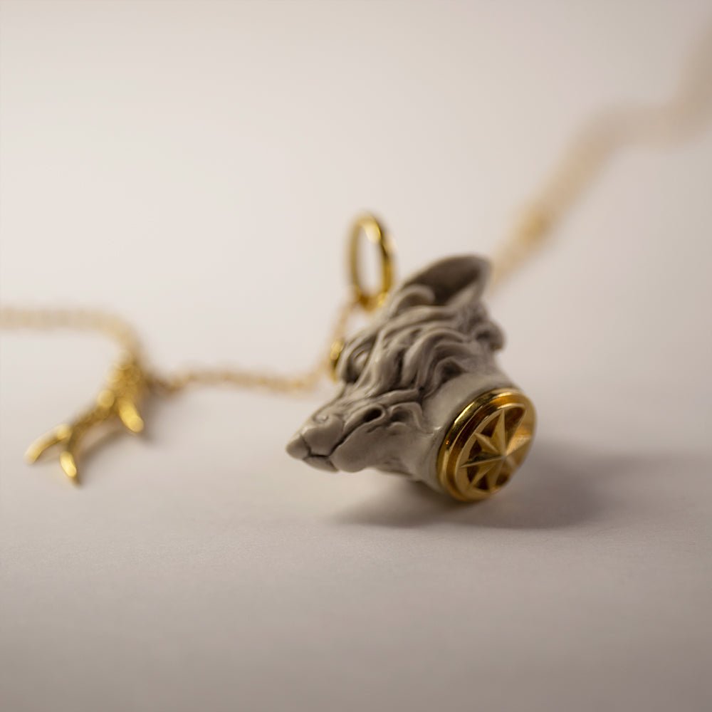 KITSUNE PENDANT - WHITE - Macabre Gadgets Store