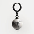 Marble Sphere earring  by Macabre Gadgets - sterling silver variant placed against white background
