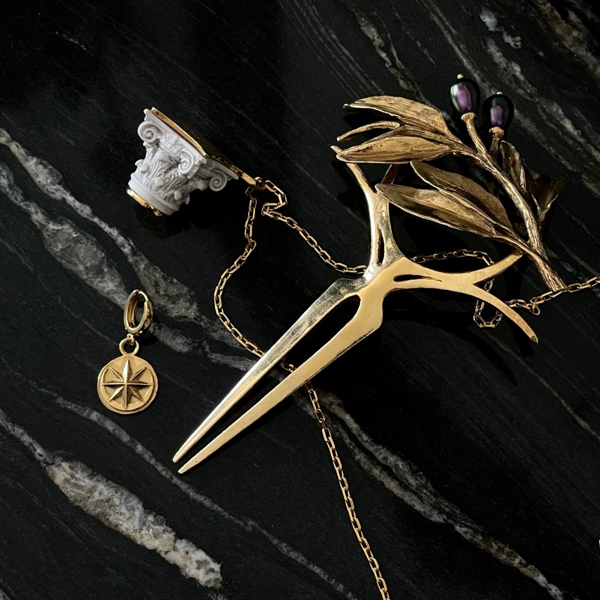 OLIVE BRANCH HAIRPIN - Macabre Gadgets Store