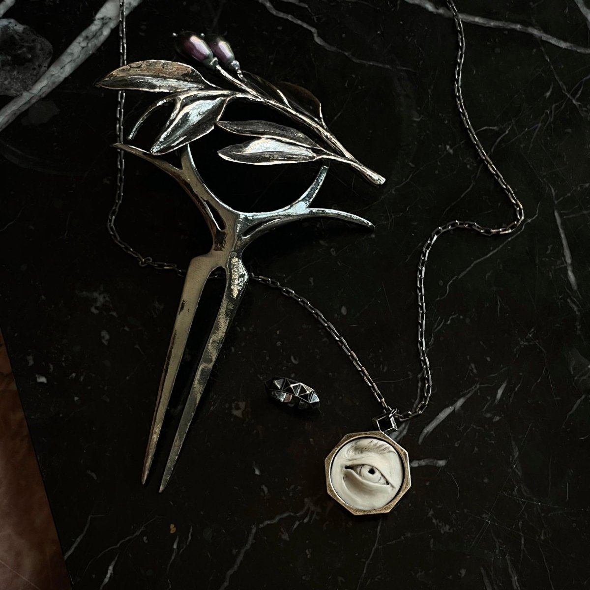 OLIVE BRANCH HAIRPIN - Macabre Gadgets Store