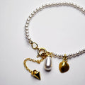 Pearl Bracelet - gold - placed on a white surface, clear product picture with all details visible