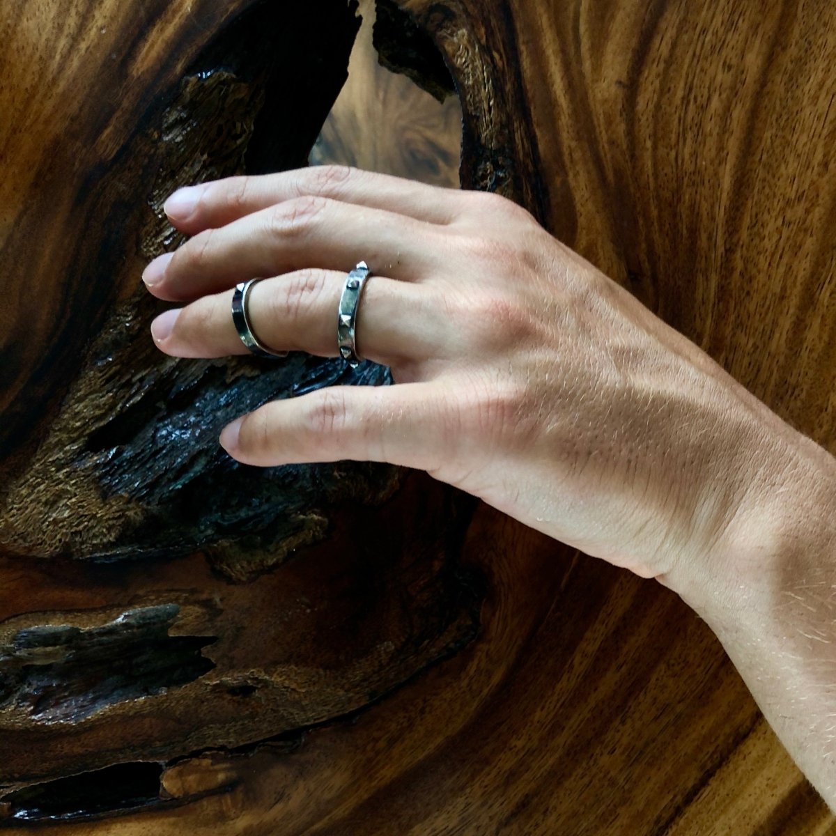 PYRAMID BEND RING - final sale - Macabre Gadgets Store