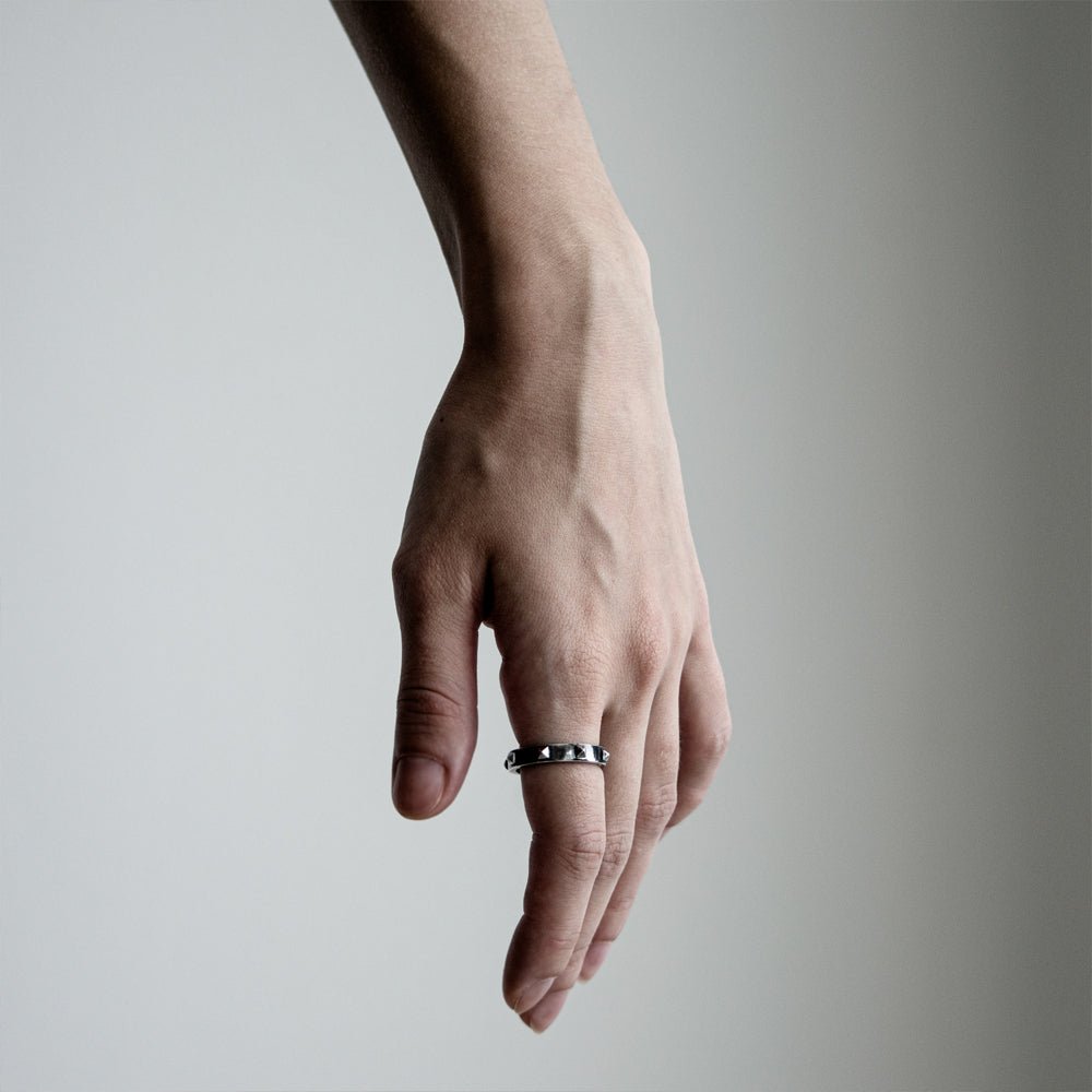 PYRAMID BEND RING - final sale - Macabre Gadgets Store