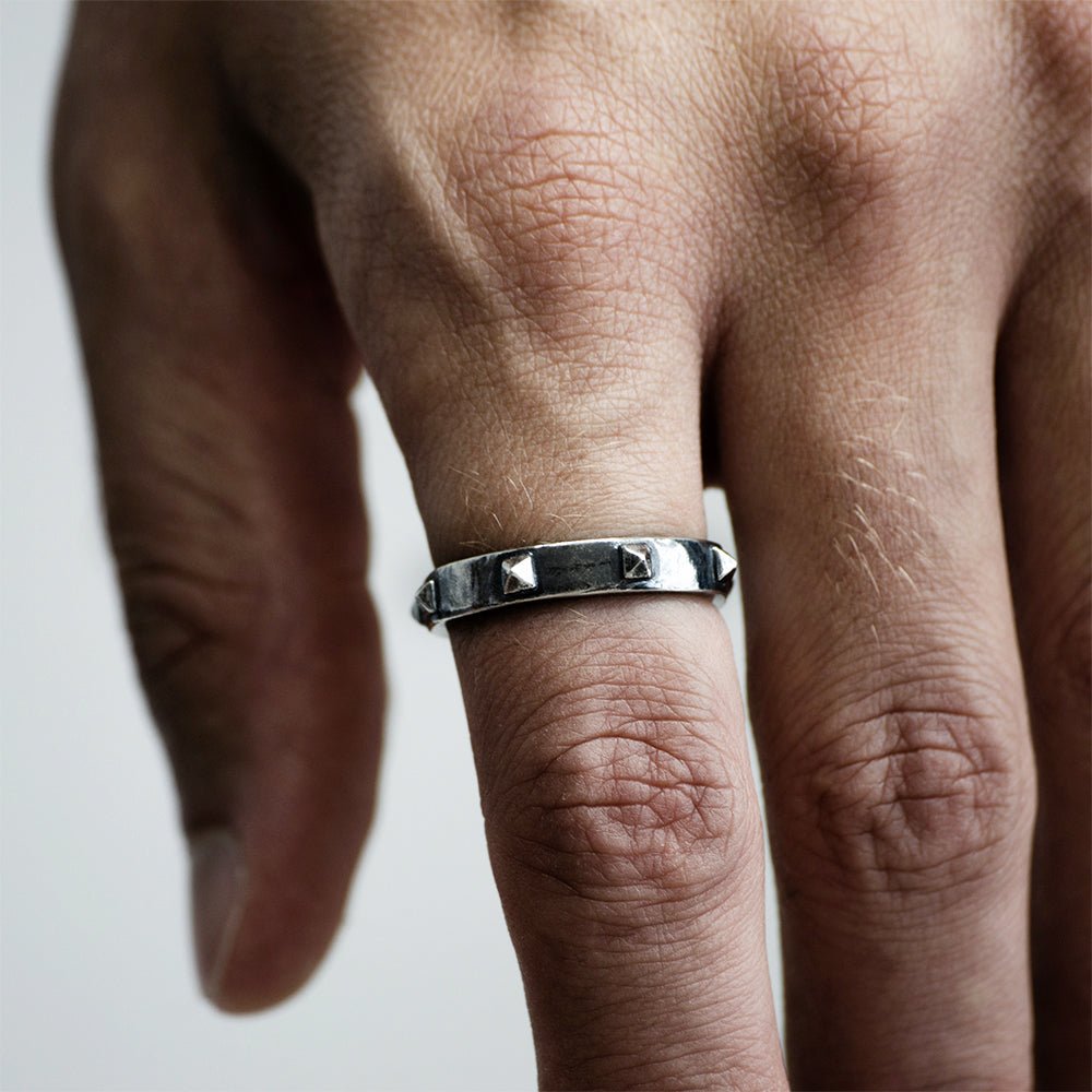 PYRAMID BEND RING - final sale - Macabre Gadgets Store