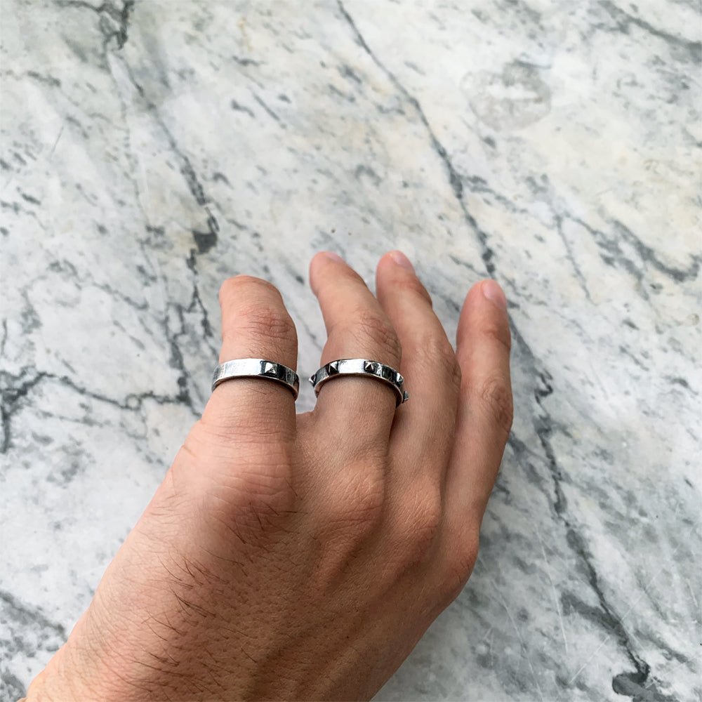 PYRAMID BEND RING - final sale - Macabre Gadgets Store