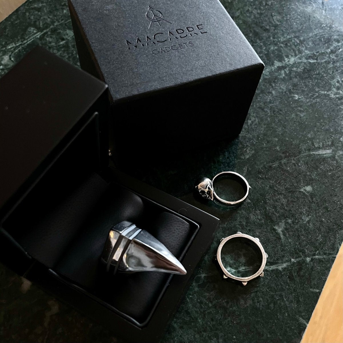PYRAMID BEND RING - final sale - Macabre Gadgets Store