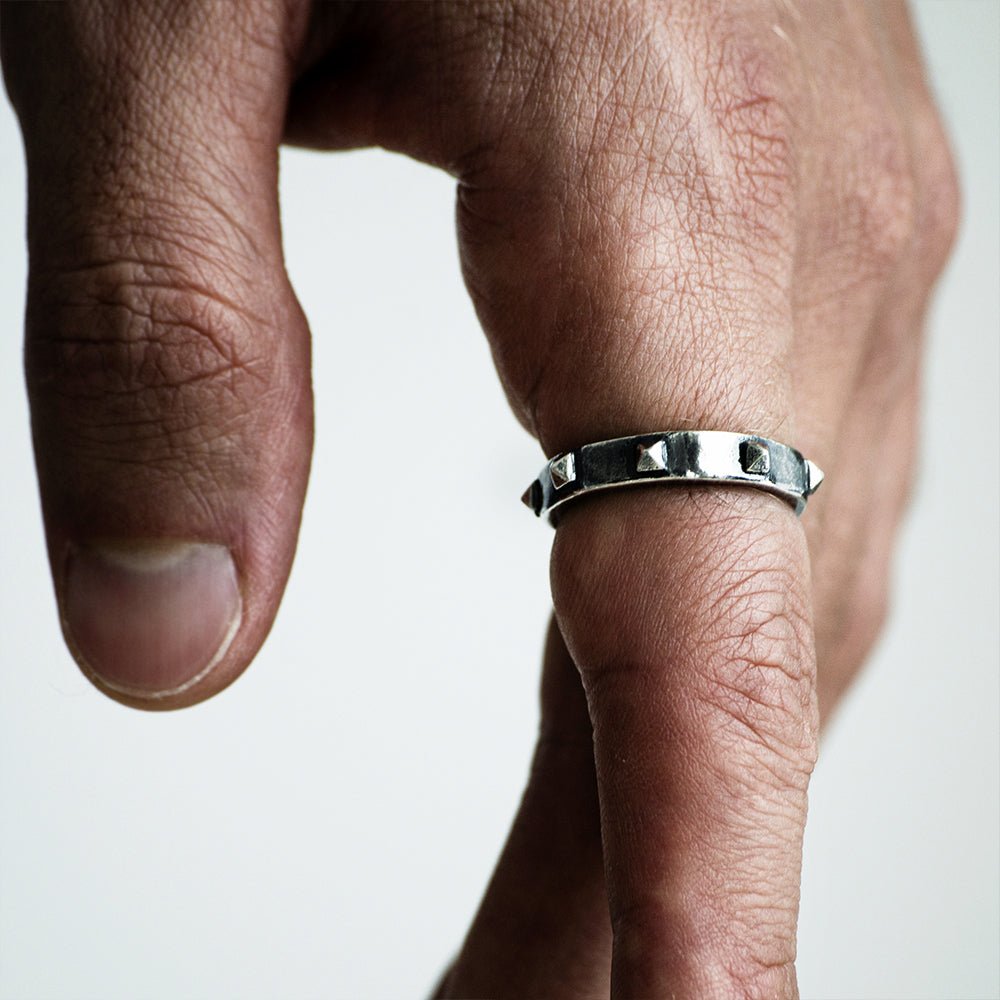 PYRAMID BEND RING - final sale - Macabre Gadgets Store
