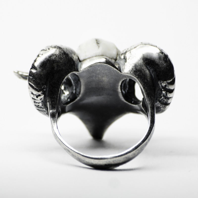Silver Ram Ring - Gothic Animal ring - Handcrafted Jewelry