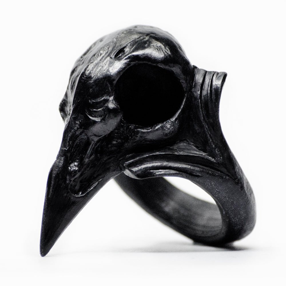 RAVEN SKULL RING - Macabre Gadgets Store