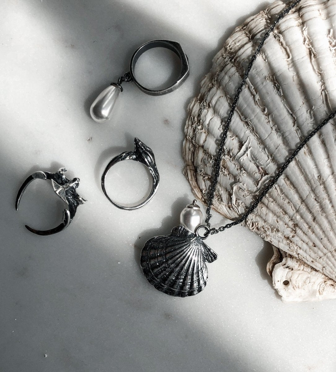 Silver Shell pendant - Siren Jewelry - Mermaid Seashell Charm