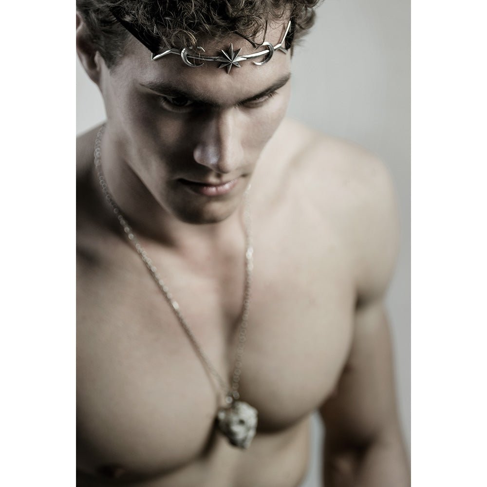 TWIN MOON CROWN - SILVER - Macabre Gadgets Store