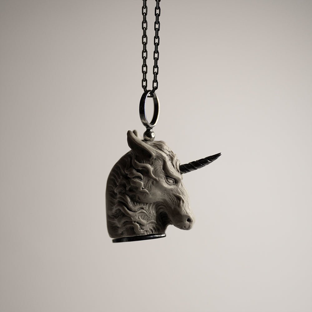 WHITE UNICORN PENDANT - Macabre Gadgets Store