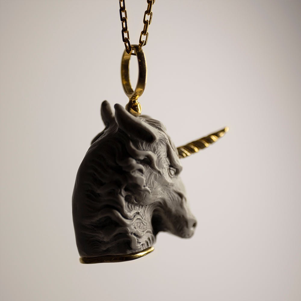 WHITE UNICORN PENDANT - Macabre Gadgets Store